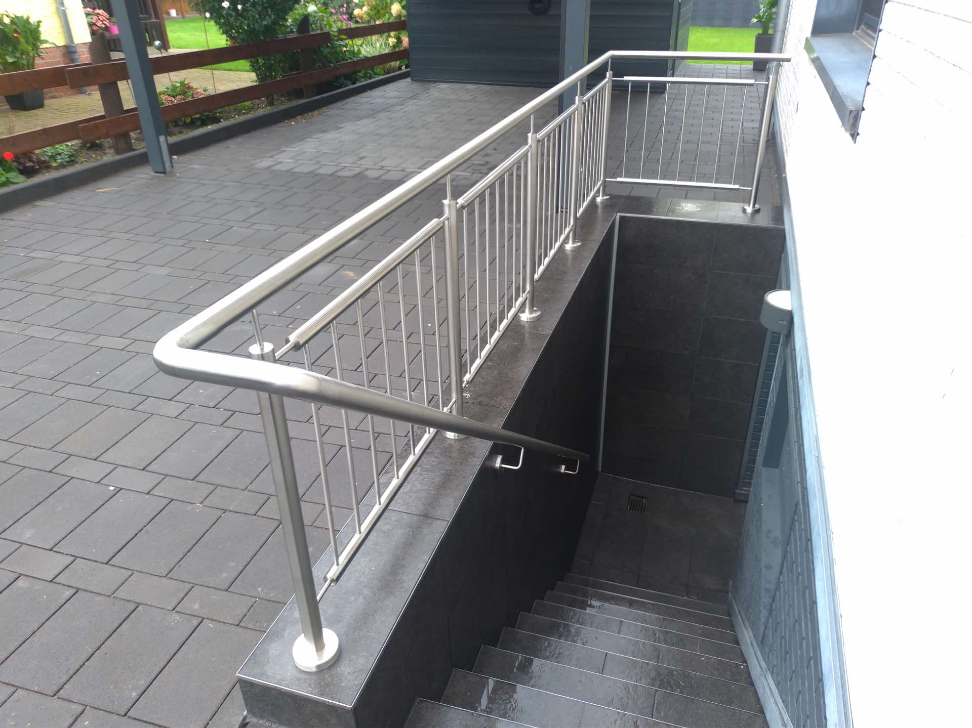 Geländer aus Edelstahl